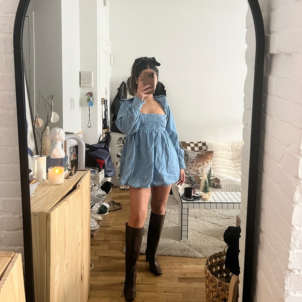 NWT! FREE PEOPLE Denim Babydoll Tunic - XS